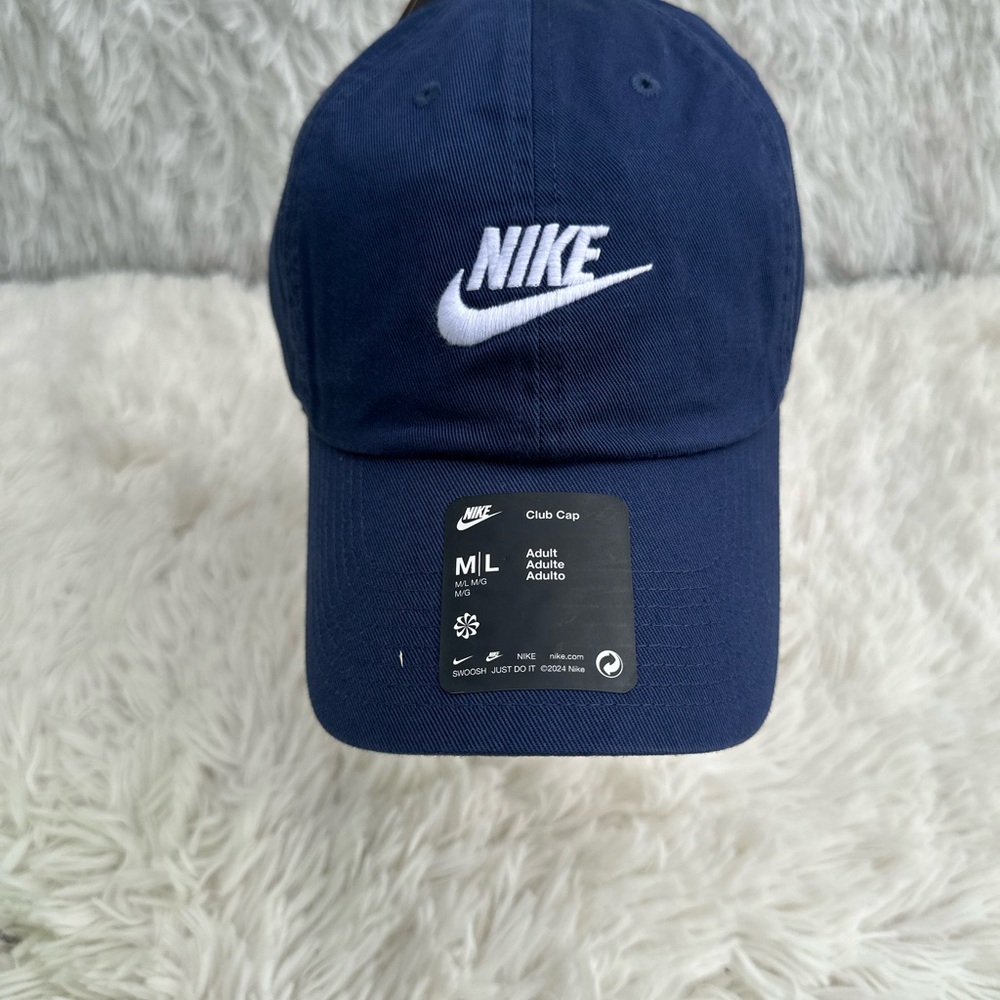 Nike Navy Blue Unisex Adjustable Cap with White Logo